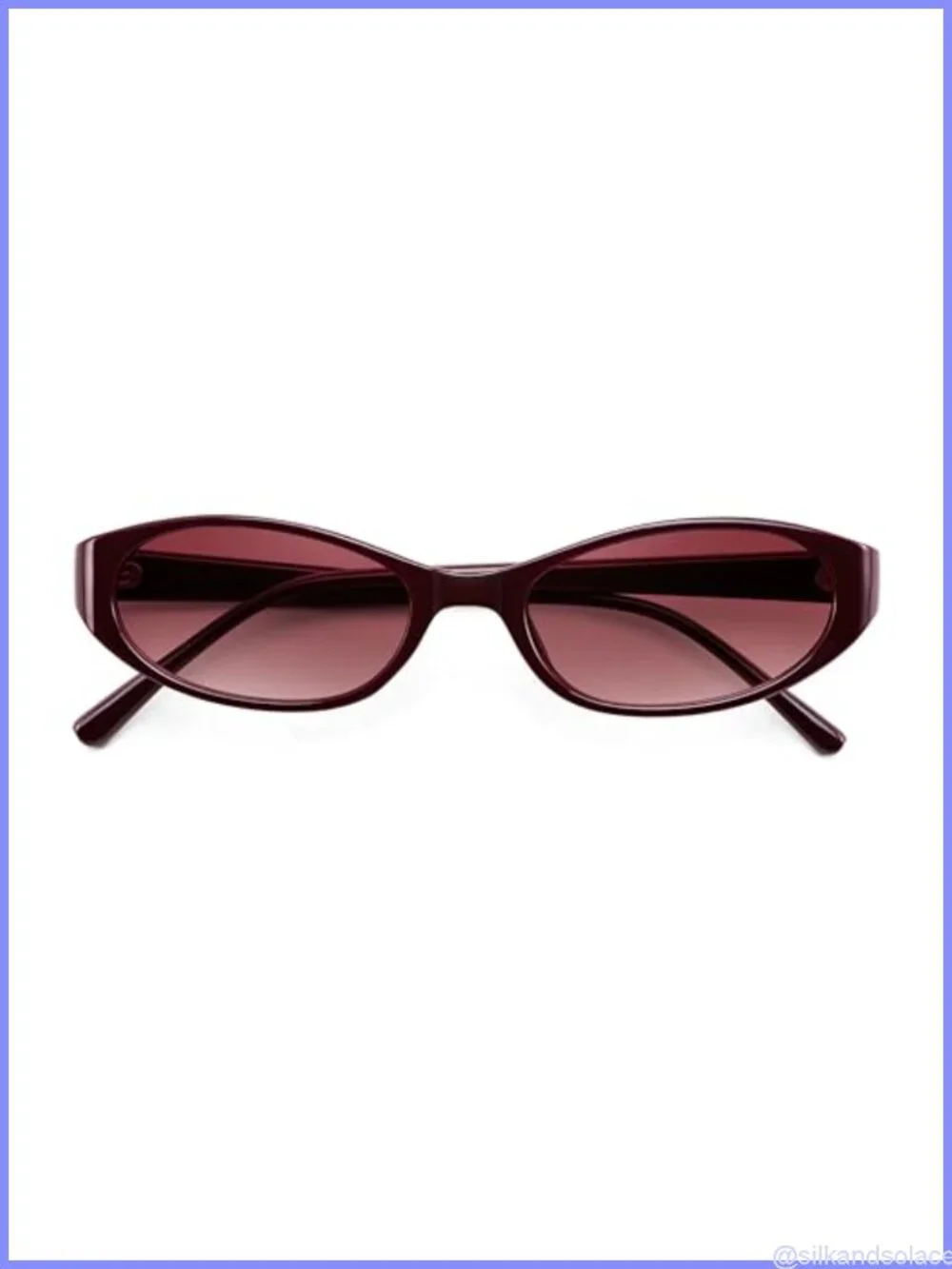 Retro Oval Cat Eye Sunglasses Small Face Slim UV400 Y2K Sunnies